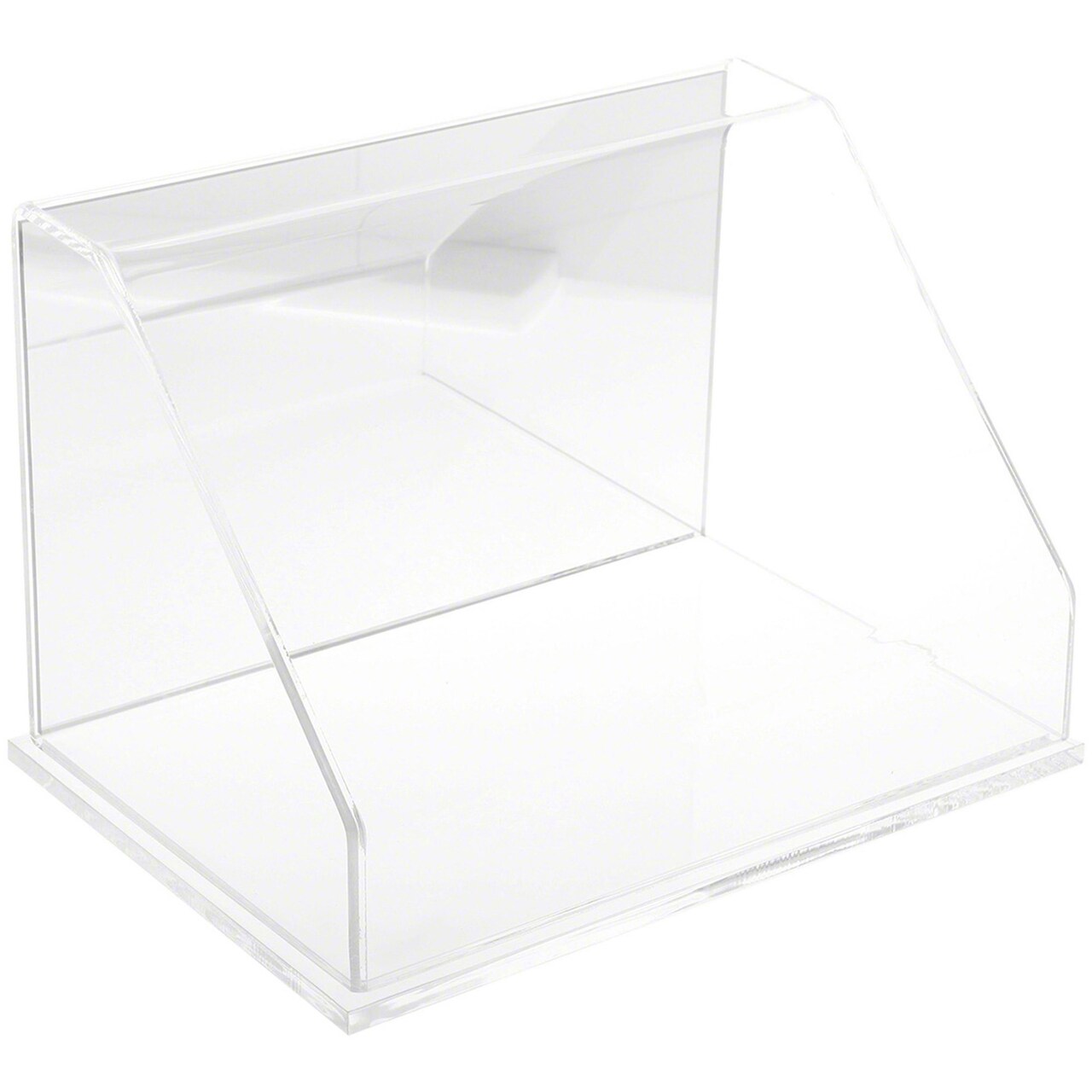 Plymor Clear Acrylic Slanted Front Display Case, 12" W x 8" D x 8" H